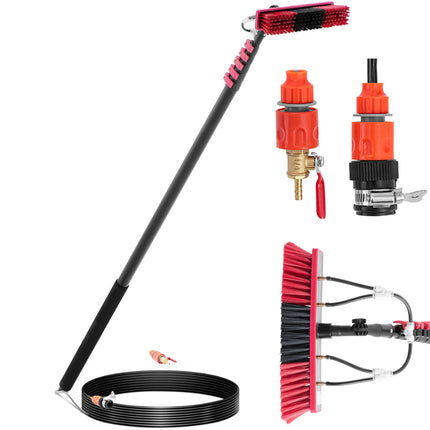 Ulsonix Brush water telescopic wash with hose for washing windows solar panels length 9m