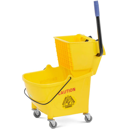 Ulsonix Floor cleaning cleaning trolley with wringer, 24 liters – image 2