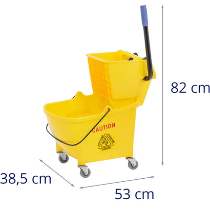 Ulsonix Floor cleaning cleaning trolley with wringer, 24 liters – image 7