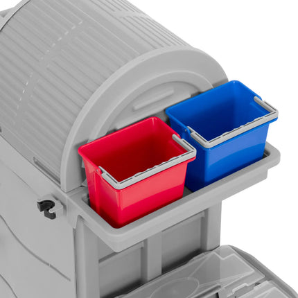 Ulsonix Hotel cleaning trolley with storage compartment and 2 buckets 128 x 62.5 x 133 cm – image 2