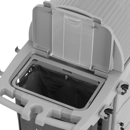 Ulsonix Hotel cleaning trolley with storage compartment and 2 buckets 128 x 62.5 x 133 cm – image 5