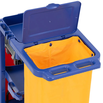 Ulsonix Floor cleaning trolley, 2 buckets, wringer, laundry bag, 3 shelves, 18 l – image 3