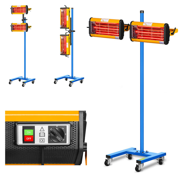Infrared heat radiator paint drying paint on stand 2200W IR-DRYER2000.2