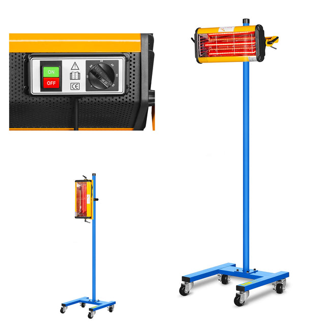 Infrared heat radiator paint drying paint on a stand 1100W IR-DRYER1000