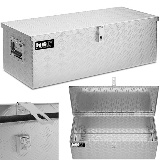 MSW Aluminium transport tool box with a key 48 l 76 x 35 x 25.5 cm
