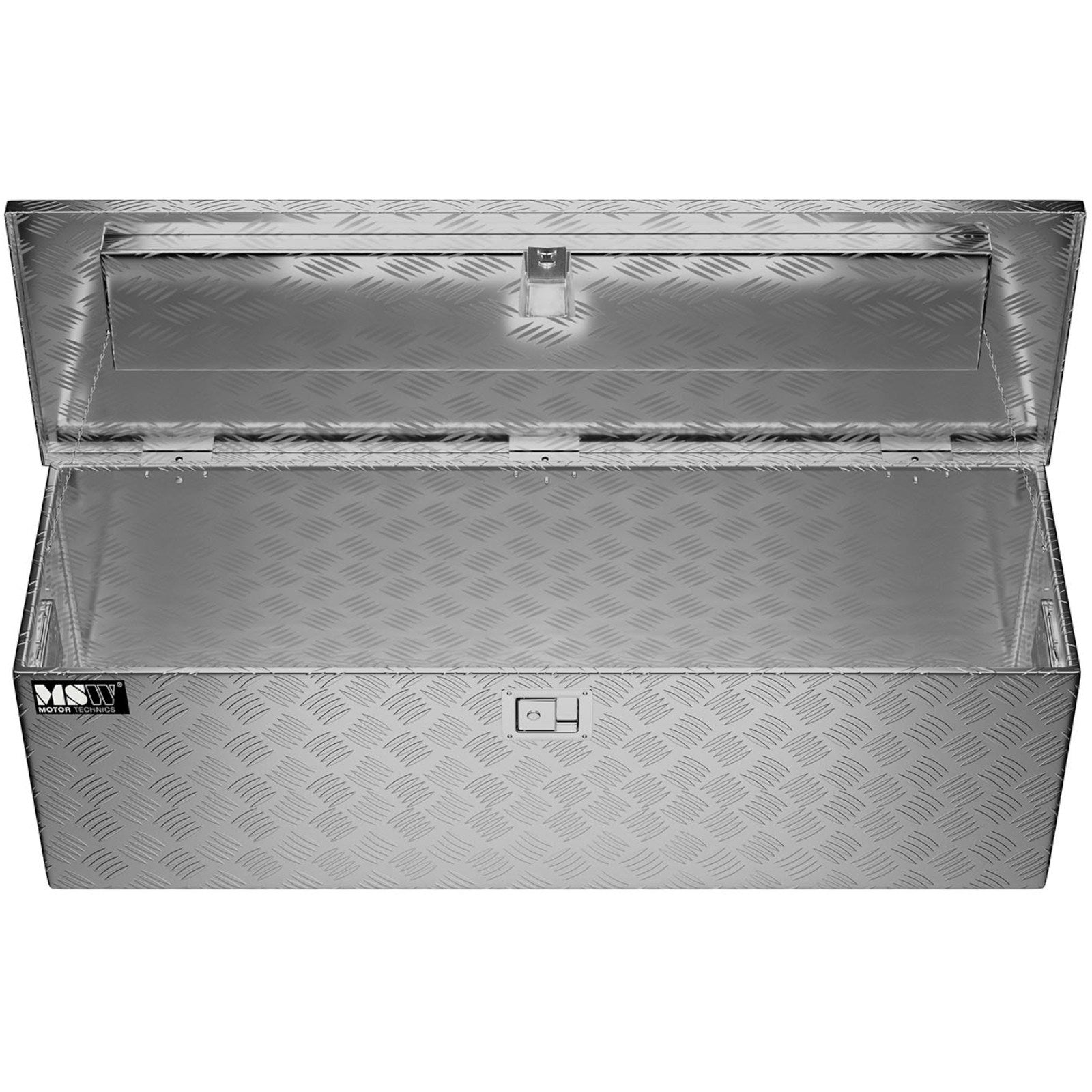 MSW Lockable aluminum transport tool box 150 l 124 x 38.5 x 38.5 cm – image 7