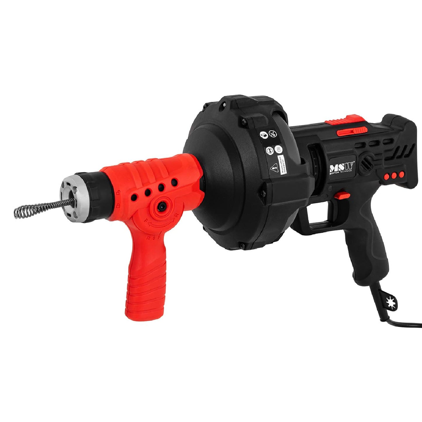 MSW Spiral plunger, electric drum auger for unblocking drain pipes, 240 W, 7.5 m long, diameter. 15mm – image 2