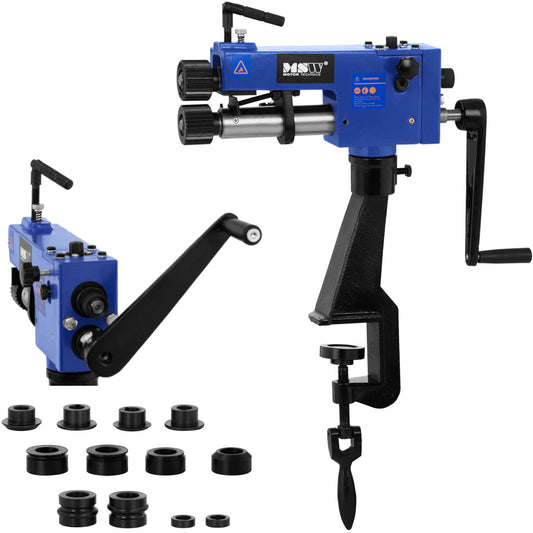 MSW Grooving machine, manual spinning machine, sheet metal thickness. 0.8 mm 6 dies
