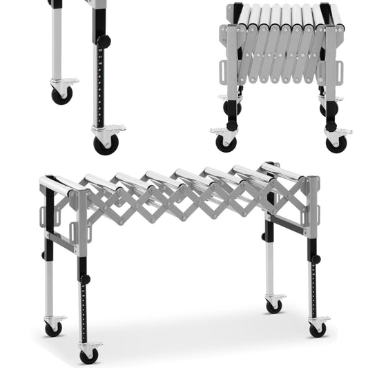 MSW Transport table feeder transport roll forming 9 rolls up to 130 kg 145 x 59 x 96 cm