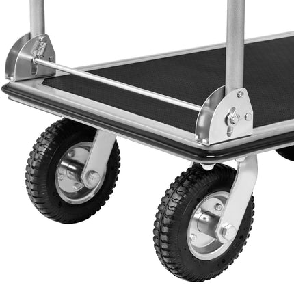 MSW Manual foldable warehouse platform trolley, 1 side, up to 300 kg, 80 x 60 cm – image 4