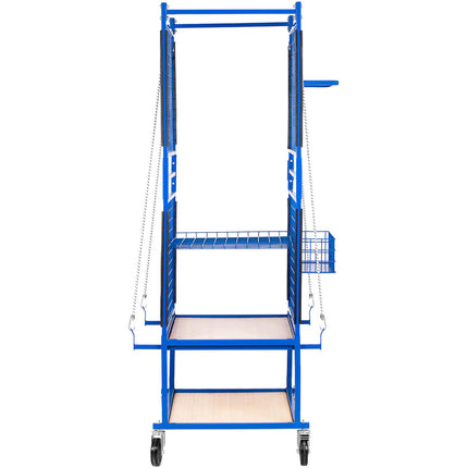 MSW Trolley stand, paintwork basket for body elements, 60 x 90 x 202 cm – image 6
