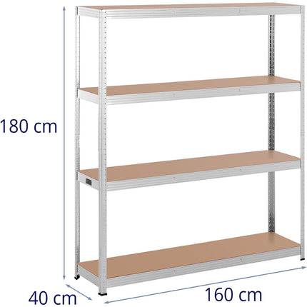 MSW Metal warehouse shelf 5 shelves 750 kg 100 x 60 x 200 cm gray – image 28