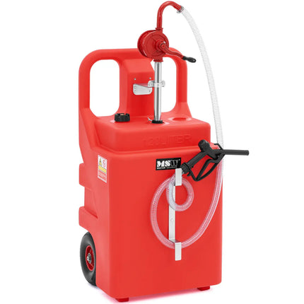 MSW Portable fuel tank with hand pump on wheels 20 l/min 120 l – image 2