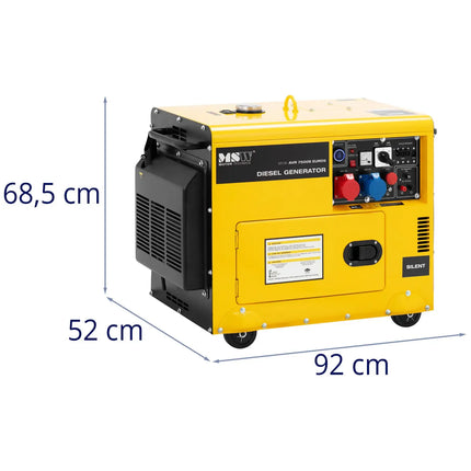 MSW Diesel generator set on wheels 240/400 V 8500 W 10 kVA 30 l – image 16