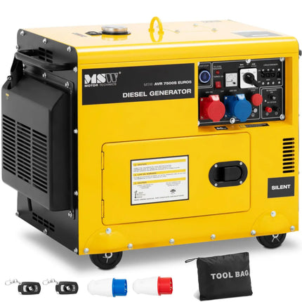 MSW Diesel generator set on wheels 240/400 V 8500 W 10 kVA 30 l – image 10