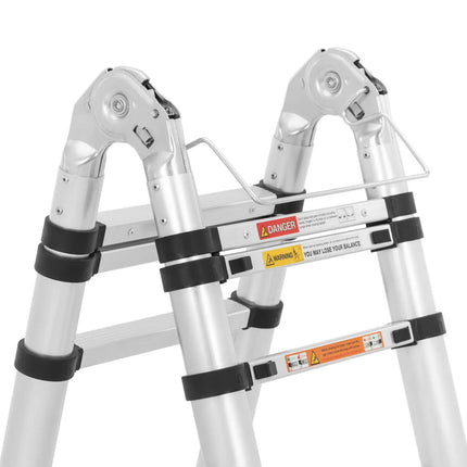 MSW Aluminum folding telescopic ladder 12 steps 0.85-1.85/3.8 m – image 3
