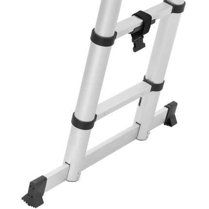 MSW Aluminum folding telescopic ladder 12 steps 0.85-1.85/3.8 m – image 4
