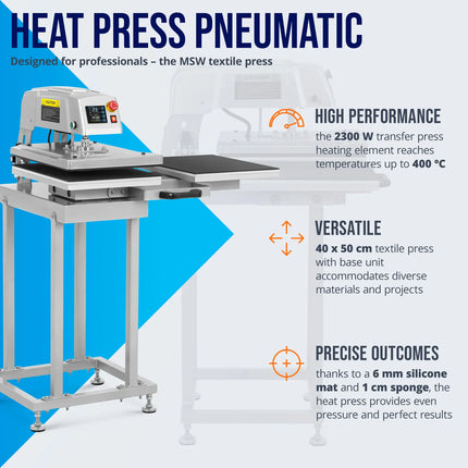 MSW Double pneumatic heat transfer press 40 x 50 cm – image 6