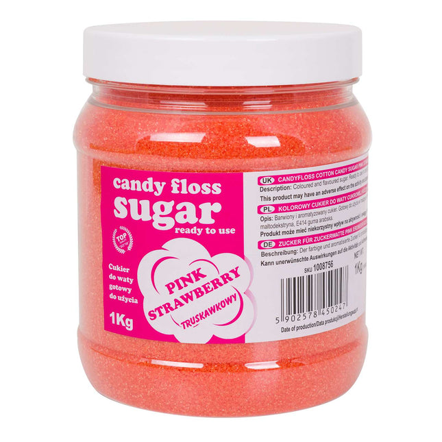 GSG24 Colorful sugar for cotton pink strawberry flavor 1kg