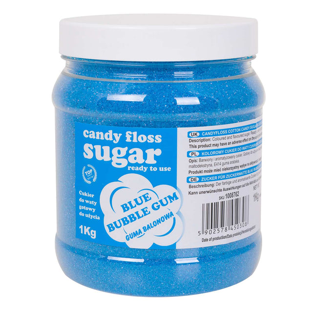 GSG24 Coloured sugar for cotton candy blue with a taste of balloon gum 1kg