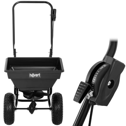 Hillvert Spreader, seeder, spreader for fertilizers, grass, salt, sand, 14 l