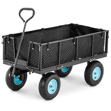 Hillvert Foldable garden cart with a tarpaulin for transporting soil and fertilizer up to 550 kg – image 2