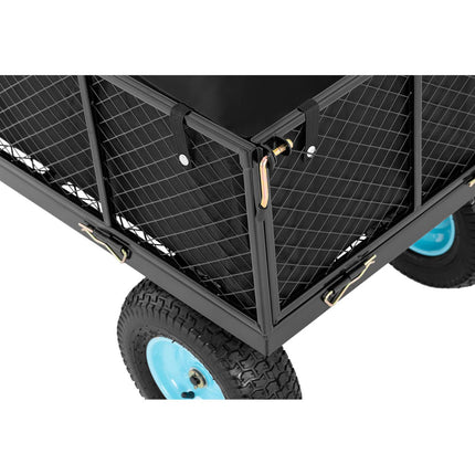 Hillvert Foldable garden cart with a tarpaulin for transporting soil and fertilizer up to 550 kg – image 3