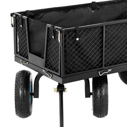 Hillvert Foldable garden cart with a tarpaulin for transporting soil and fertilizer up to 550 kg – image 5