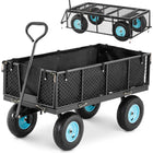 Hillvert Foldable garden cart with a tarpaulin for transporting soil and fertilizer up to 550 kg