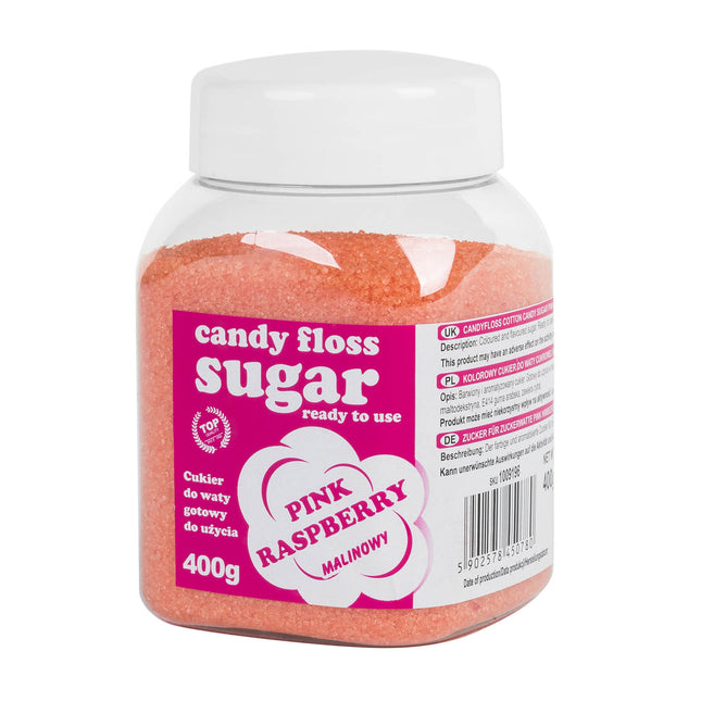 GSG24 Coloured sugar for cotton pink with raspberry flavor 400g