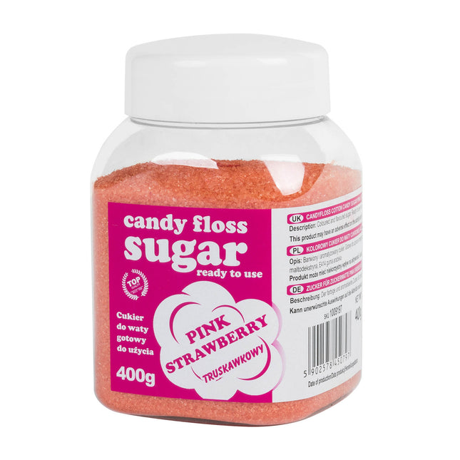 GSG24 Colourful sugar for cotton pink strawberry flavor 400g