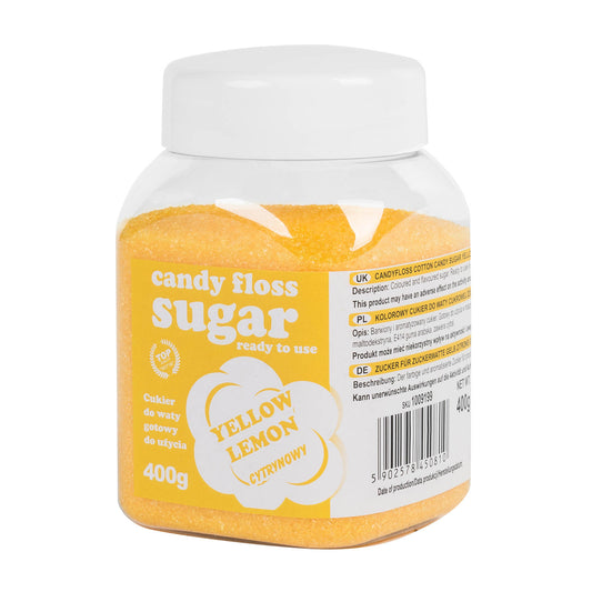 GSG24 Colourful sugar for cotton candy with lemon flavor 400g