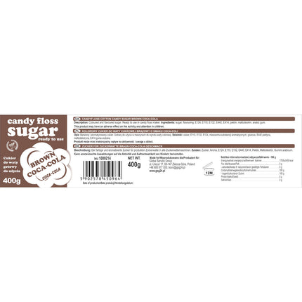 GSG24 Colorful sugar for cotton brown with a coca-coli flavour 400g – image 2
