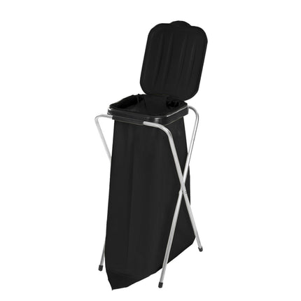 GSG24 Catering stand holder for 120L bags for garbage and waste segregation, BLACK