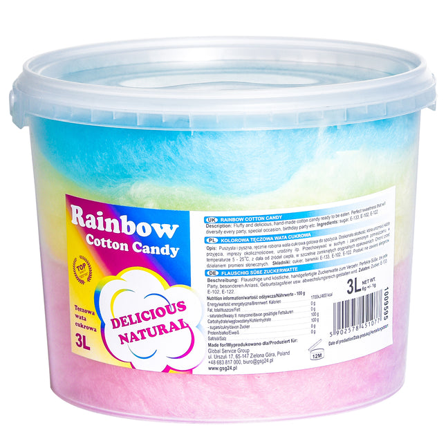 Bartpol Colourful rainbow cotton candy Rainbow Cotton Candy 3L