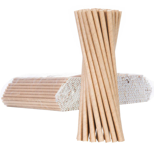 GSG24 Paper straws BIO organic PAPER STrawS thick 8/205mm - brown 500pcs.