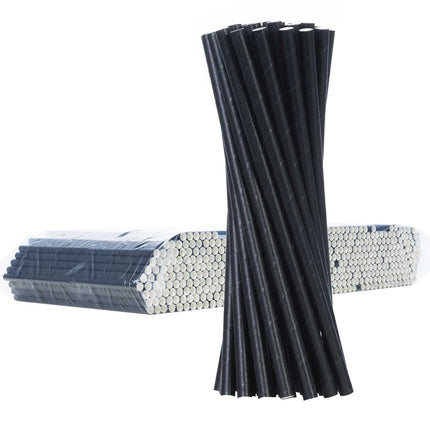 GSG24 Paper straws BIO organic PAPER STAWS thick 8/205mm - black 500pcs.
