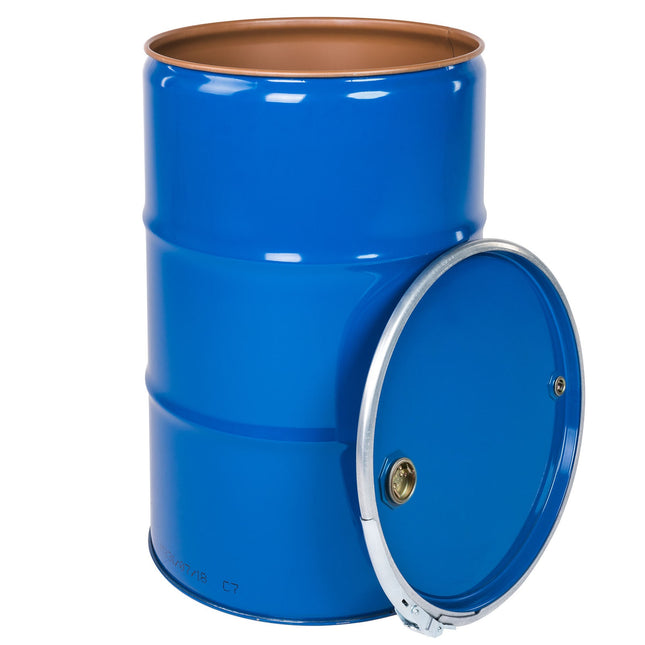 Beczkopol Steel barrel ISO OH removable lid 2 holes 2'' ' and 3/4' lacquer 210L