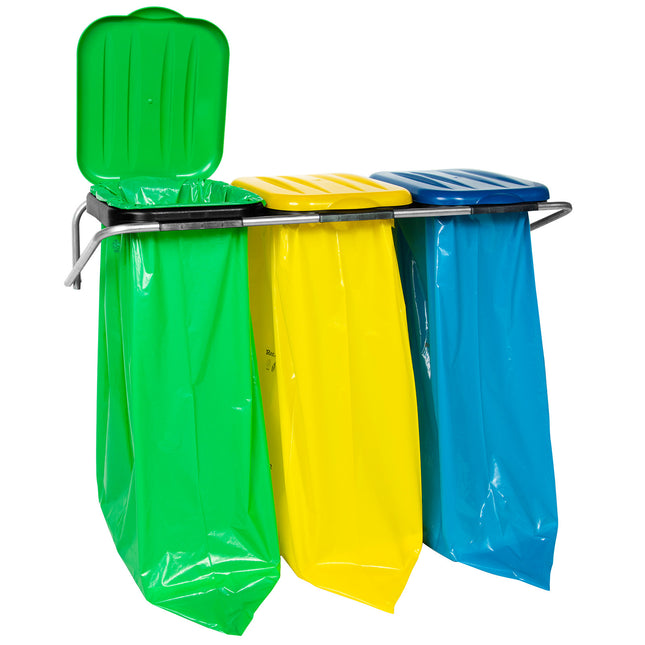 GSG24 Wall holder for sorting garbage 3 colors - 120L bags