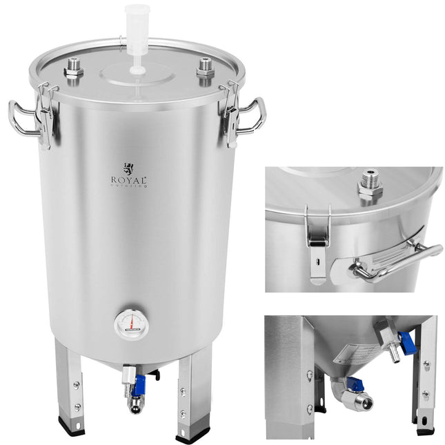 Royal Catering Container fermenting boiler beer fermenter with radiator 30L