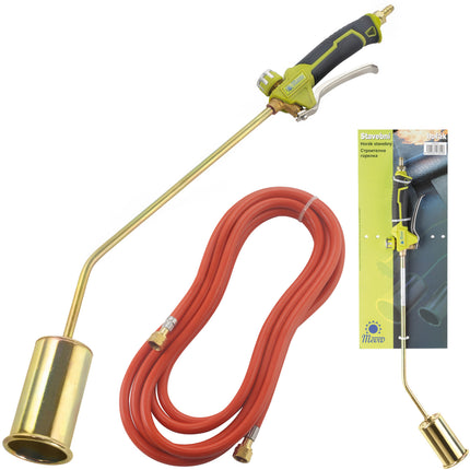 MEVA Gas burner for gas-insulated construction for the insulation of the papa 35 kW + Gas hose 5m