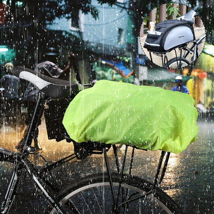 WOZINSKY Universal rainbag with rubber for bicycle bag green backpack – image 2