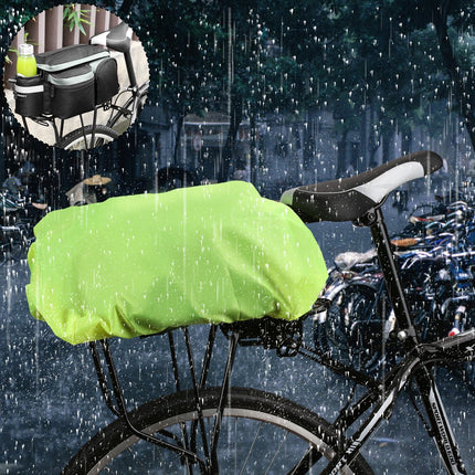 WOZINSKY Universal rainbag with rubber for bicycle bag green backpack – image 3
