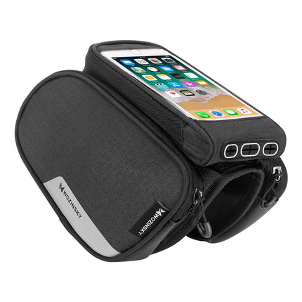 WOZINSKY Bike bag for frame + unhooked phone cover up to 6.5" 1.5l black – image 2