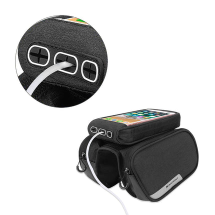 WOZINSKY Bike bag for frame + unhooked phone cover up to 6.5" 1.5l black – image 4
