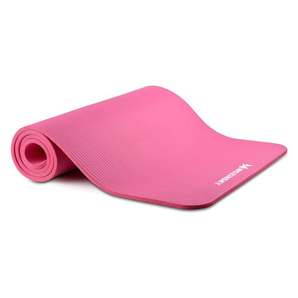 WOZINSKY Exercise mat 181 x 63 x 1 cm thick gymnastics mat for pink yoga – image 2