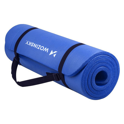 WOZINSKY Exercise mat 181 x 63 x 1 cm thick gymnastics mat for pink yoga – image 12