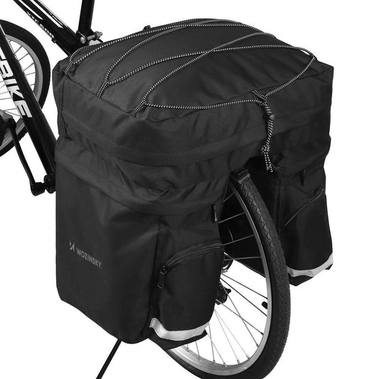 WOZINSKY A large bicycle bag 60 l per trunk + rain cover black