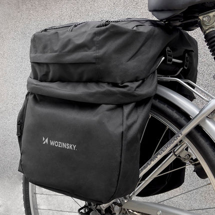 WOZINSKY A large bicycle bag 60 l per trunk + rain cover black – image 3