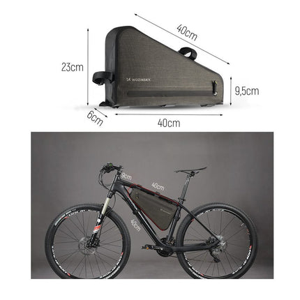 WOZINSKY Bicycle bag for bike frame 5 l grey – image 7